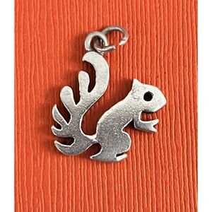 James Avery Retired Sterling Silver Large Squirrel Pendant